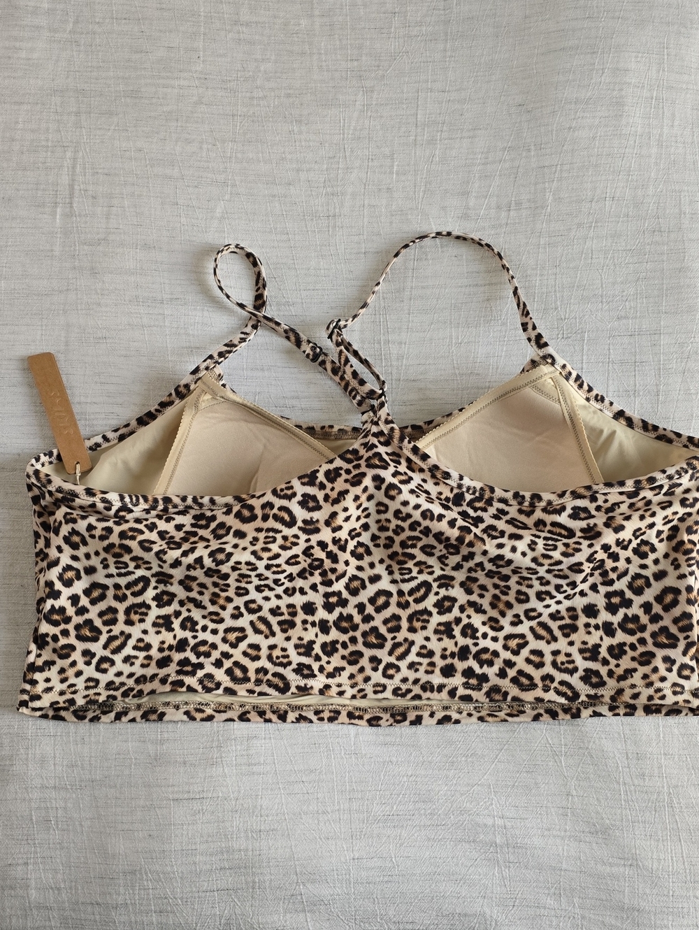 SKIMS Signature Swim Cami Tank Top Size:4X Champagne Leopard - Picture 5 of 6